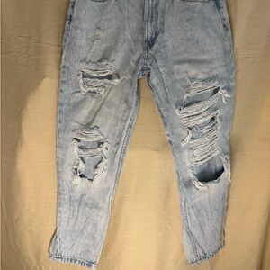 Aeropostale Mom's Light Blue Distressed Jeans
